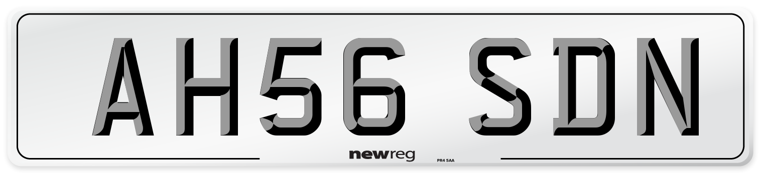 AH56 SDN Number Plate from New Reg